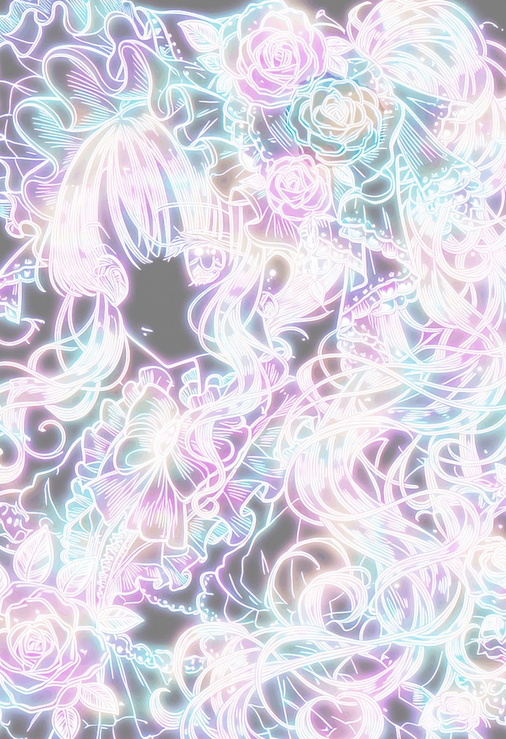 薔薇の線画 · 開く前